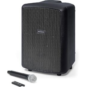 Samson Expedition Explor with Wireless Handheld System - 200-watt, 3-Way Portable Bluetooth Speaker & XPD2 Handheld USB Digital Wireless Mic - 3-Channel Mixer - Rechargeable, 12-Hour Battery