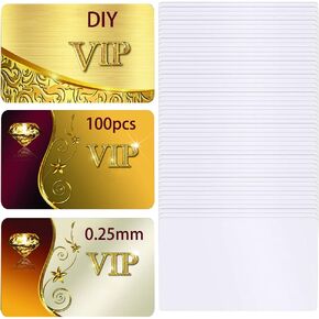 50 PCS Sublimation Metal Business Cards 3.4 x 2.1 x 0.01 Inch Blank Sublimation Aluminum Alloy Name Card for Color UV Print (0.25mm)