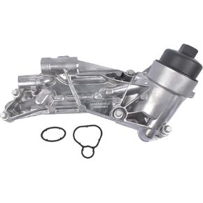 GELUOXI 93186324 Engine Oil Cooler with Filter 12992593 Compatible with Chevy Aveo Cruze Malibu Sonic Trax Cascada Encore Pontiac G3 Saturn Astra 1.6L 1.8L