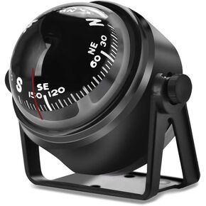 Mini Boat Navigation Compass, Marine Compasses Ball Night Vision Car Dashboard Compass for Boat Vehicle Caravan Truck