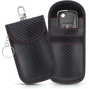 2 حزمة فاراداي سيارة Keycase حقيبة واقية سيارة rfid إشارة حجب مفتاح فوب حامي ألياف الكربون الأمن مكافحة سرقة مفتاح السيارة الحقيبة مكافحة القرصنة مانع السيارة rfid مفتاح حقيبة فاراداي قفص حامي