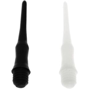 Maxmoral 100PCS 2BA Thread Dart Tips Plastic Dart Tips Soft Dart Tips Electronic Dart Tips Dart Shafts O-Rings Used for Replacement Dart Shaft Parts 50 Black and 50 White