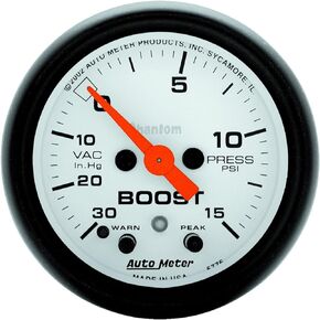 Auto Meter 5776 Phantom Electric Boost/Vacuum Gauge,2.3125 in.
