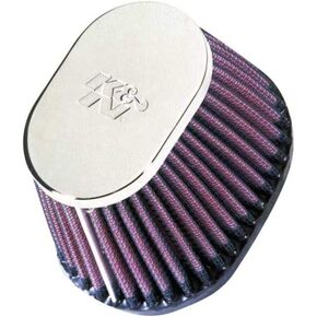 K&N Universal Clamp-On Air Intake Filter: High Performance, Premium, Replacement Air Filter: Flange Diameter: 2.125 In, Filter Height: 2.75 In, Flange L: 0.625 In, Shape: Oval Straight, RC-0981, Black