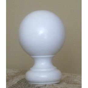 Kirsch Wood Ball Finials for 1 3/8" Diameter Pole-1 Pair White in Kuwait