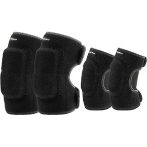 EULANT Adjustable Soft Elbow Pads and Knee Pads for Kids, Child Protective Pad Sets for Bicycle Roller Skating Basketball Football Volleyball Dancing Kneeling