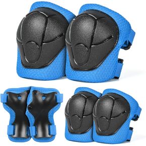 VICTGOAL Kids Knee Pads and Elbow Pads with Wrist Guards Set Protective Gear Set for Boys Girls 3-8 Years Child Toddler 3 in 1 for Skateboard Cycling Bike Scooter Roller Skates