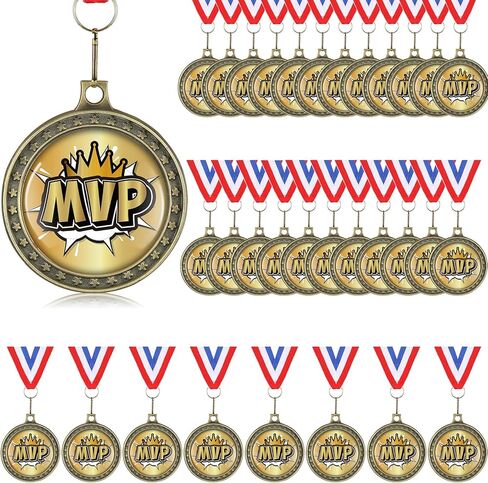 ميداليات جائزة معدنية للاعب الأكثر قيمة من XunYee، ميداليات MVP مع أشرطة للرقبة، ميدالية جائزة MVP للاعب فريق كرة القدم، البيسبول، كرة السلة، الكرة اللينة in Saudi Arabia