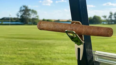 Cigar Holder, Magnetic Golf Divot Repair Tool and Ball Marker, 3 in 1 Golf Accessory Tool, Gift for Man, Metal Zinc Ally in Kuwait
