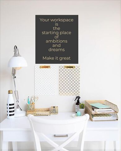 BLU MONACO Gold Desk Organizer Set for Women – 6-Piece Interlocking Office Supplies Set, Pen Cup, 3 Accessory Trays & 2 Letter Trays, Gold Paper Tray Holder in Saudi Arabia