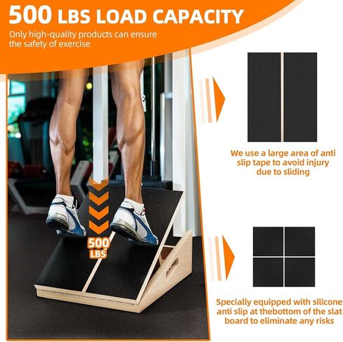 لوح خشبي مائل احترافي، لوح مائل لنقالة الساق، لوح مائل قابل للتعديل ونقالة العجل، لوح مائل لتمديد الساق in Kuwait