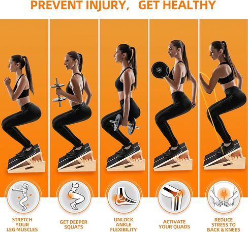 لوح خشبي مائل احترافي، لوح مائل لنقالة الساق، لوح مائل قابل للتعديل ونقالة العجل، لوح مائل لتمديد الساق in Kuwait