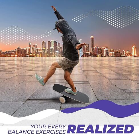 Yes4All Premium Surf Balance Board Trainer with Adjustable Stoppers for Improve Balance, Build Strength & Surf Trainer in Kuwait