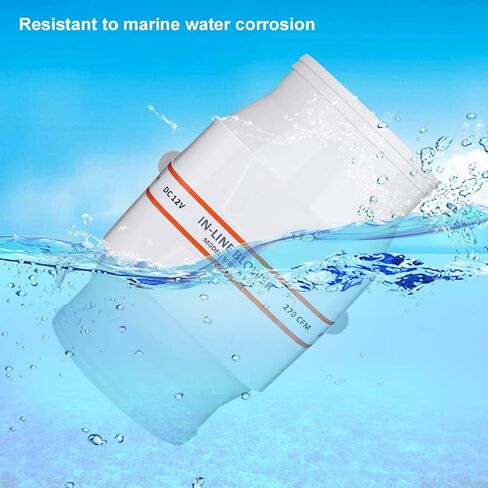 GOTOTOP Ventilation Fan 4In In Line Marine Bilge Air Blower Mute Strong Ventilation Fan for Yacht Caravan 12V 4in in Saudi Arabia