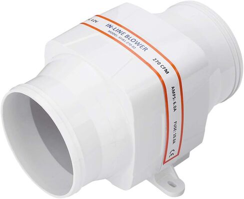 GOTOTOP Ventilation Fan 4In In Line Marine Bilge Air Blower Mute Strong Ventilation Fan for Yacht Caravan 12V 4in in Saudi Arabia
