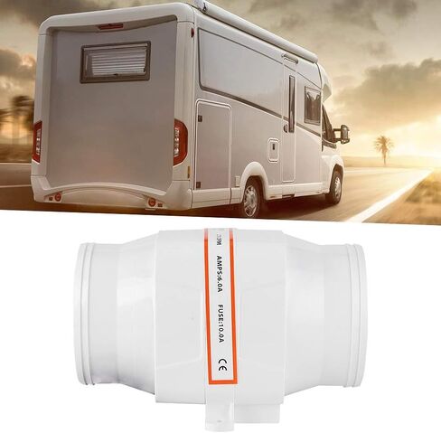 Marine Bilge Air Blower, 4inches In-Line Bilge DC Air Blower Mute Strong Engine Ventilation Fan for Yacht RV (12V) in Kuwait