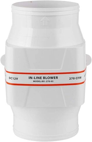Marine Bilge Air Blower, 4inches In-Line Bilge DC Air Blower Mute Strong Engine Ventilation Fan for Yacht RV (12V) in Kuwait