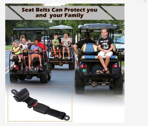 Golf Cart Seat Belts Retractable 47.64" Universal Seat Belts for Golf Cart EZGO TXT RXV, Yamaha, Club Car, UTV, ATV(2 Sets) in Saudi Arabia