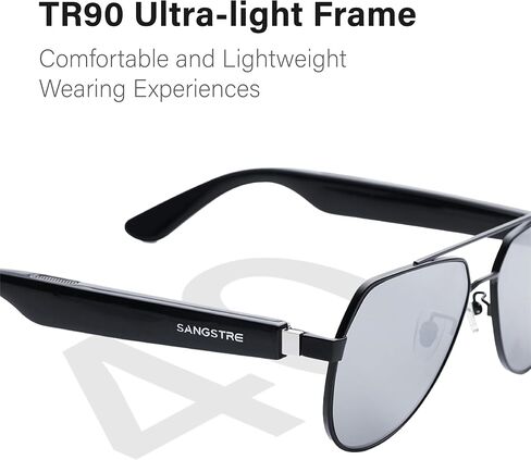 Smart Audio Sunglasses-Bluetooth 5.1-Touch & Voice Control-IPX 4 Waterproof-Square in Saudi Arabia