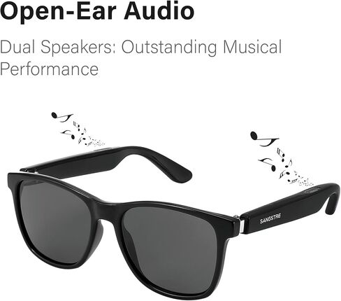 Smart Audio Sunglasses-Bluetooth 5.1-Touch & Voice Control-IPX 4 Waterproof-Square in Saudi Arabia