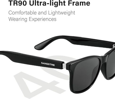 نظارات سانجستر الصوتية الذكية - بلوتوث 5.1 - التحكم باللمس والصوت - IPX 4 مقاومة للماء - دائرية in Kuwait