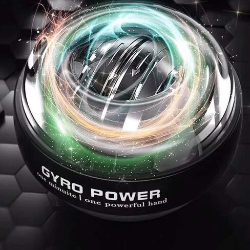 كرة جيروسكوبية للمعصم تبدأ تلقائيًا، ومعزز للمعصم جيروسكوبي وجهاز تمرين الساعد لعظام وعضلات معصمي الذراعين مع أضواء LED. in Kuwait