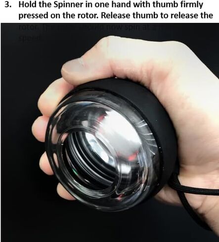Self Starting Wrist Forearm Muscles Fingers Strengthener Enhancer Trainer Exercises Device Anti Stress Power Gyro Wrist Ball with LED Lights abd Safety Strap in Saudi Arabia