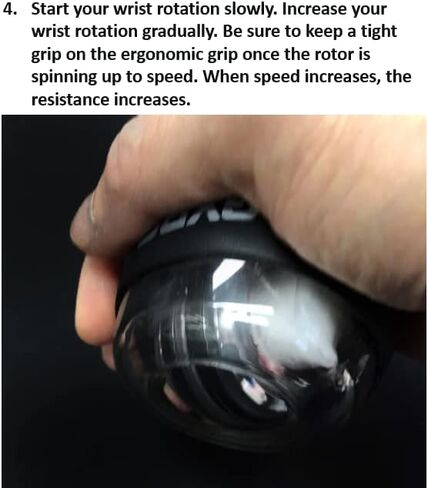 Self Starting Wrist Forearm Muscles Fingers Strengthener Enhancer Trainer Exercises Device Anti Stress Power Gyro Wrist Ball with LED Lights abd Safety Strap in Saudi Arabia