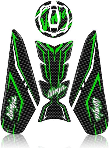 For Kawasaki Ninja 400 Tank Pad 5D Real Carbon Fiber Motorcycle Fuel Tank Pad Kit Pad Motorcycle Decal Vinyl Tank ProtectorSide Fuel Knee Guard Sticker Fuel Tank Protector in Saudi Arabia