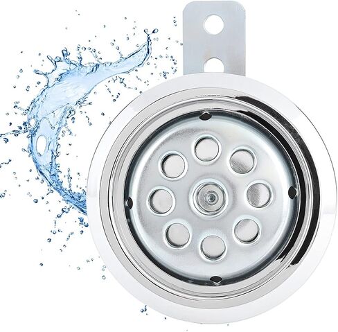 Waterproof Loud Horn Universial Motorcycle Horn Waterproof 105dB Loud 12V 85mm W Honeycomb Chrome Cover in Saudi Arabia
