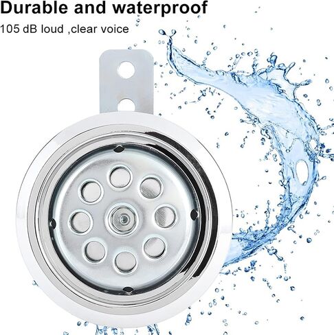 Waterproof Loud Horn Universial Motorcycle Horn Waterproof 105dB Loud 12V 85mm W Honeycomb Chrome Cover in Saudi Arabia