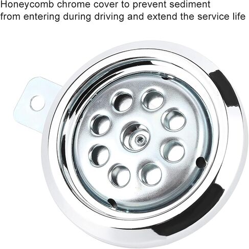 Waterproof Loud Horn Universial Motorcycle Horn Waterproof 105dB Loud 12V 85mm W Honeycomb Chrome Cover in Saudi Arabia