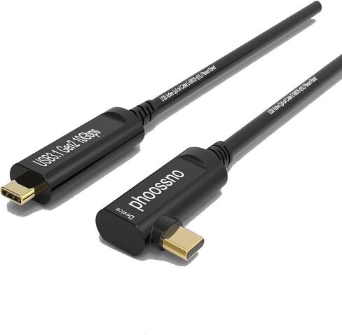 phoossno USB C إلى C كابل الألياف الضوئية USB 3.1 نوع C كابل 10 جيجابت في الثانية 50FT متوافق مع كاميرا Microsoft Azure Logitech Aver & Vaddio & Barco ClickShare Touch Screen Kinect Intel RealSense in Kuwait