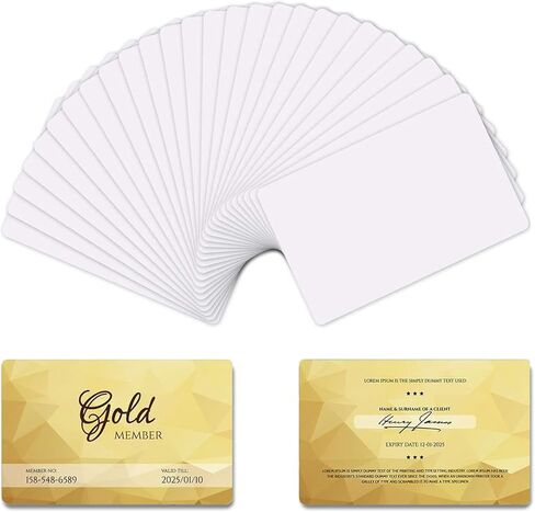 Origin-Joy 25 PCS Sublimation Metal Business Cards, 3.4 x 2.1 Inch Aluminum Printable Business Card Blanks for Custom Color Print (0.22 mm) in Saudi Arabia