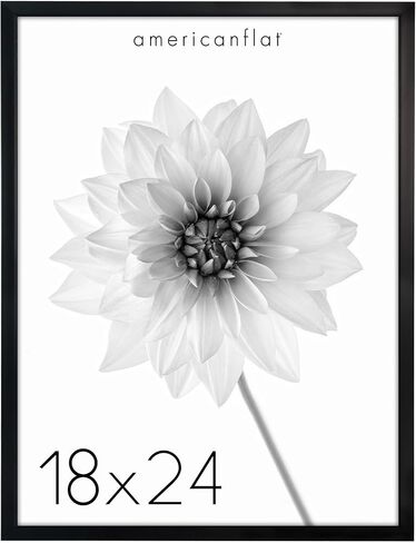 إطار ملصق Americanflat مقاس 16 × 24 باللون الأسود - إطار قولبة عميق مع غطاء زجاجي ومعدات تعليق متضمنة لعرض الحائط in Kuwait