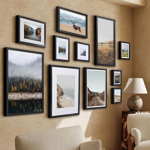 إطار ملصق Americanflat مقاس 16 × 24 باللون الأسود - إطار قولبة عميق مع غطاء زجاجي ومعدات تعليق متضمنة لعرض الحائط in Kuwait