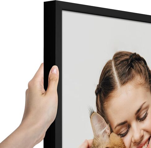 إطار ملصق Americanflat مقاس 16 × 24 باللون الأسود - إطار قولبة عميق مع غطاء زجاجي ومعدات تعليق متضمنة لعرض الحائط in Kuwait