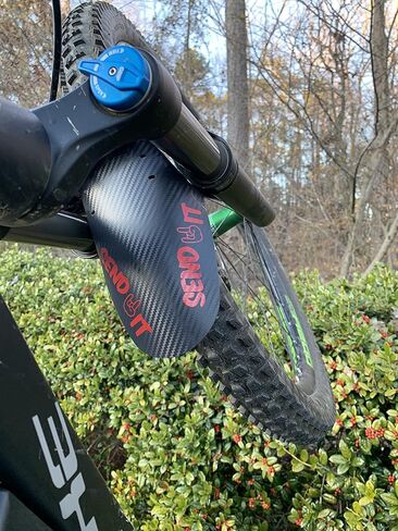 MTB Fender - واقي الطين للدراجة - حاجز الدراجة الجبلية - أرسل IT واقي الطين من ألياف الكربون لـ 26 دراجة مقاس 27.5 و29 بوصة (أزرق) in Kuwait