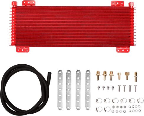Transmission Oil Cooler Kit 40K GVW Max Low Pressure Drop Replace# LPD47391 47391 with Mounting Hardware - Black in Kuwait