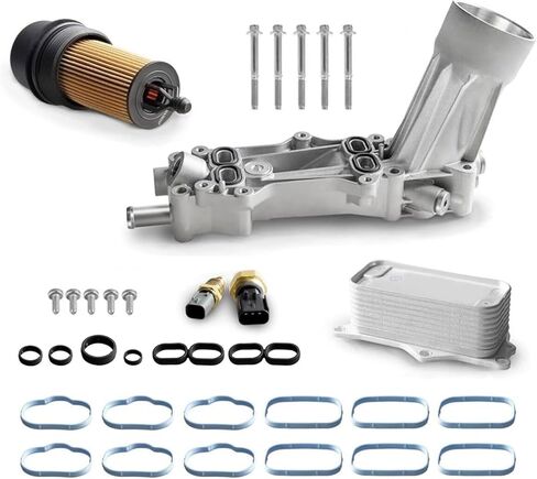 926-959 Aluminum Engine Oil Cooler & Filter Housing Kit with Sensors and Gaskets 926-876 Fit for Chrysler 200 300 Dodge Charger Challenger Journey Wrangler Ram, ProMaster 3.6L V6 in Kuwait