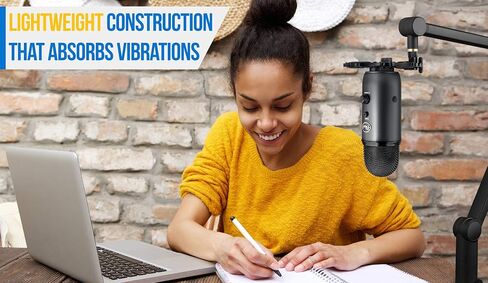 Vocalbeat Blue Yeti Microphone Shock Mount Mic Holder - Blue Yeti Shock Mount for Anti Vibrations from Quality Aluminum Material - Shockmount Accessories Compatible with Blue Yeti Boom Arm Mic Stand in Saudi Arabia