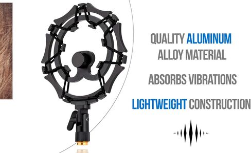 Vocalbeat Blue Yeti Microphone Shock Mount Mic Holder - Blue Yeti Shock Mount for Anti Vibrations from Quality Aluminum Material - Shockmount Accessories Compatible with Blue Yeti Boom Arm Mic Stand in Saudi Arabia