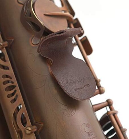 Saxophone Thumb Rest Cushion, Saxophone Thumb Pad, Saxophone Thumb Protector, Alto/Tenor Saxophone, Soft Durable Leather, Handmade in Saudi Arabia