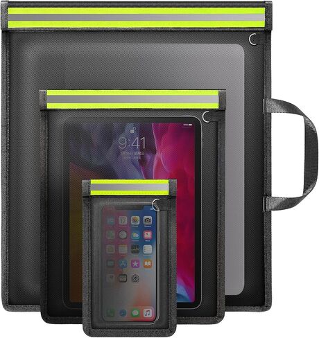 حقائب فاراداي للهواتف، 3 عبوات من حقائب فاراداي مقاومة للنبضات الكهرومغناطيسية لأجهزة الكمبيوتر المحمولة والأجهزة اللوحية ومفاتيح السيارة، واقي مفتاح فاراداي مع شريط عاكس مضاد للسرقة والتتبع in Kuwait