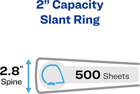 Avery Heavy-Duty View 3 Ring Binder, 1" One Touch Slant Rings, Holds 8.5" x 11" Paper, 1 Black Binder (05300) in Saudi Arabia