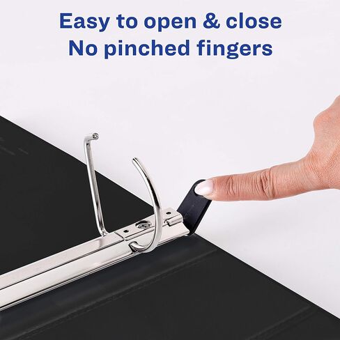 Avery Heavy-Duty View 3 Ring Binder, 1" One Touch Slant Rings, Holds 8.5" x 11" Paper, 1 Black Binder (05300) in Saudi Arabia