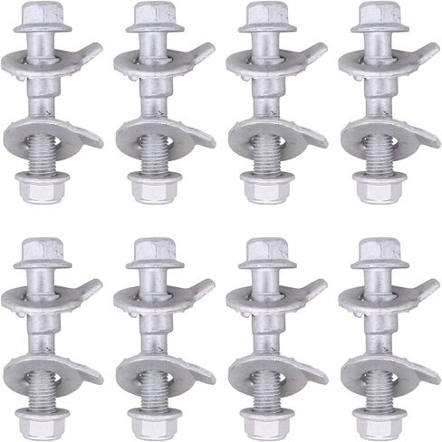 XtremeAmazing 14mm Cam Bolt Kit الجبهة اليسرى واليمنى عجلة قابل للتعديل الحدبة تصحيح محاذاة كيت حزمة من 8 in Saudi Arabia