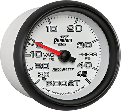 Auto Meter 7808 Phantom II 2-5/8" 30 in Hg.-45 PSI Mechanical Boost-Vacuum Gauge in Saudi Arabia