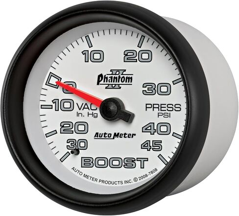 Auto Meter 7808 Phantom II 2-5/8" 30 in Hg.-45 PSI Mechanical Boost-Vacuum Gauge in Saudi Arabia