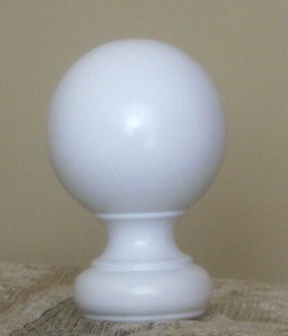 Kirsch Wood Ball Finials for 1 3/8" Diameter Pole-1 Pair White in Kuwait